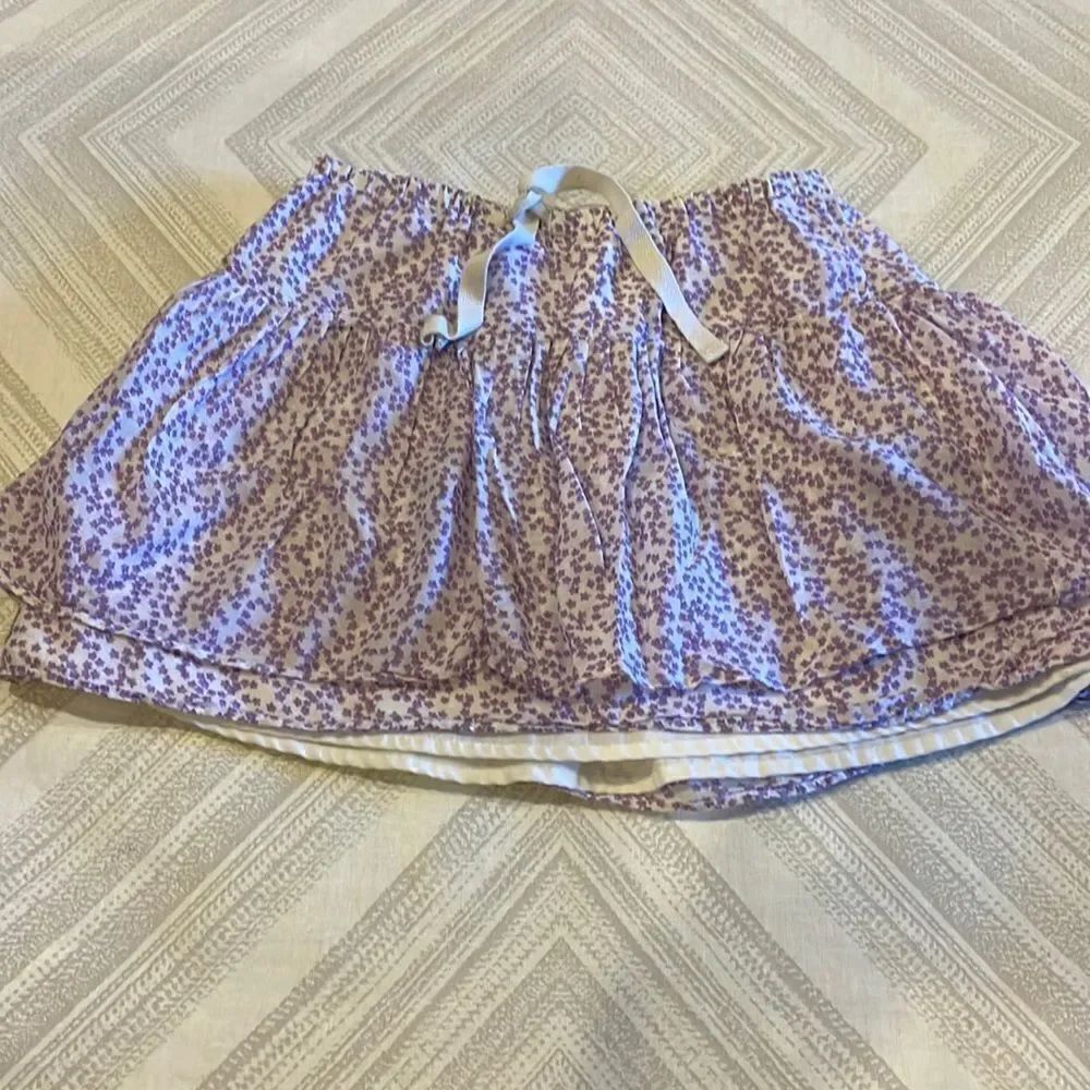 Crewcuts Girls White with Purple Stars Layered Skirt